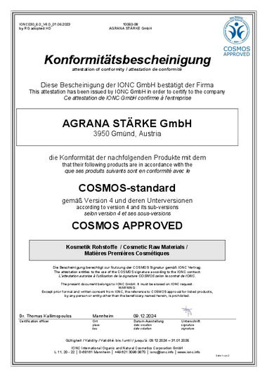 attestation of conformity