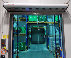 Air curtains in freezer storage (own image)